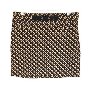 Loft micro mini Size 8 Black retro print